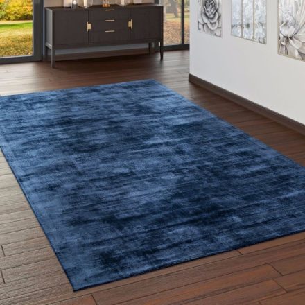 Kék kézi szövésű szőnyeg rövid szálú 240x340 cm