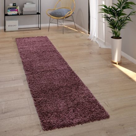 Shaggy szőnyeg puha hosszú szálú design szőnyeg lila 70x250 cm