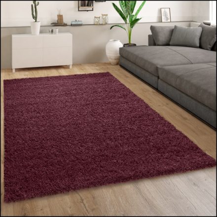 Shaggy szőnyeg puha hosszú szálú design szőnyeg bordó 300x400 cm
