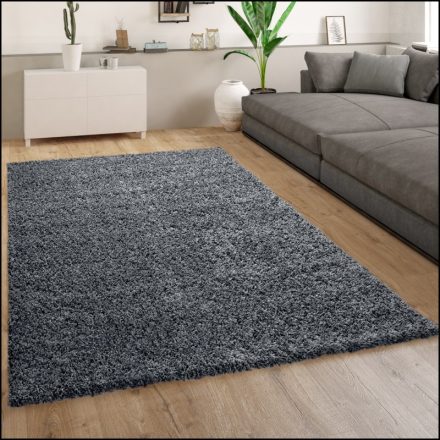 Shaggy szőnyeg puha hosszú szálú design szőnyeg sötétkék 60x100 cm