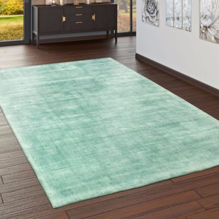 Zöld kézi szövésű szőnyeg rövid szálú színátmenetes 120x170 cm