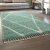 Shaggy szőnyeg art deco design zöld 240x340 cm