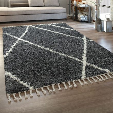 Shaggy szőnyeg art deco design antracit 240x340 cm