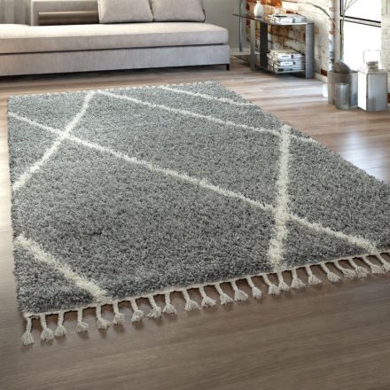 Shaggy szőnyeg art deco design szürke 200x280 cm