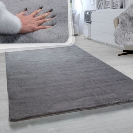 Shaggy szőnyeg plüss hatású puha szőnyeg antracit 80x300 cm