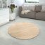 Pluss hatasu puha homokszinu shaggy szonyeg 200 cm kerek