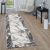 Bordűrös absztrakt márvány mintás designer szőnyeg szürke-arany 80x300 cm