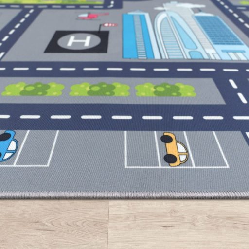 autopalyas szurke gyerekszonyeg kisfiuknak 100x200 cm