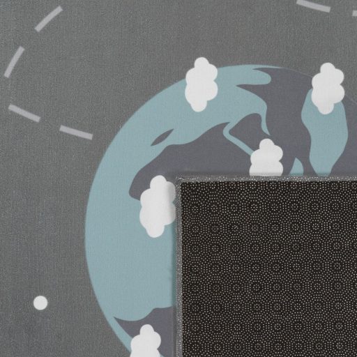 csuszasmentes antracit gyerekszoba szonyeg bolygok 160x220 cm