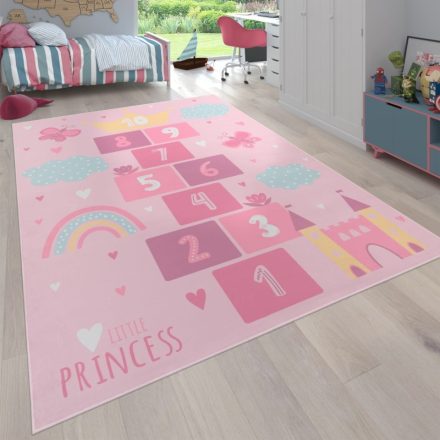 Nagyméretű kislány szőnyeg - rózsaszín gyerekszőnyeg 200x290 cm