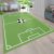 Szőnyeg fiúknak focipálya gyerekszőnyeg - zöld 200 cm négyzet alakú