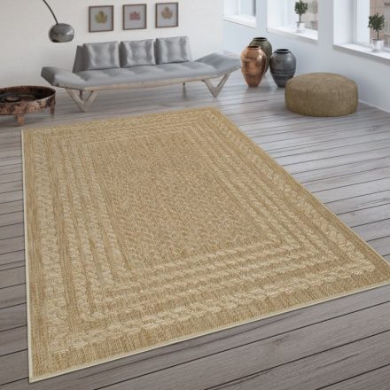 Kültéri szőnyeg skandináv stílusú sizál bézs szőnyeg teraszra 160x230 cm