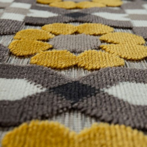 vizallo sarga kulteri szonyeg retro design 80x150 cm