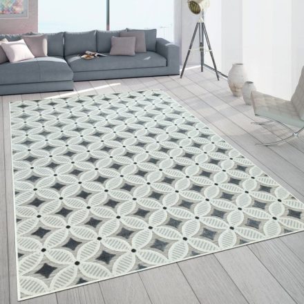 Kültéri szőnyeg retro mozaikos - szürke szőnyeg 80x150 cm