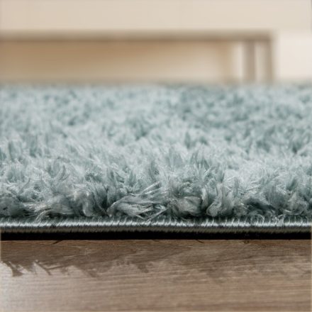 Eden Shaggy szőnyeg egyszínű szőnyeg türkiz 80 cm kerek