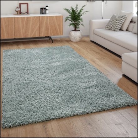 Eden Shaggy szőnyeg egyszínű szőnyeg türkiz 140x200 cm