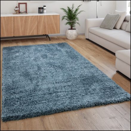 Eden Shaggy szőnyeg egyszínű szőnyeg sötétkék 240x340 cm