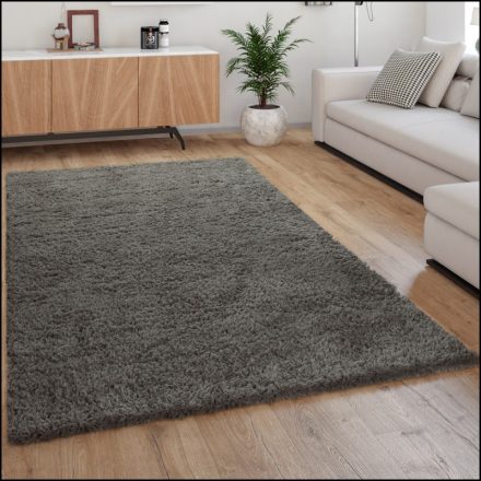 Eden Shaggy szőnyeg egyszínű szőnyeg antracit 240x340 cm