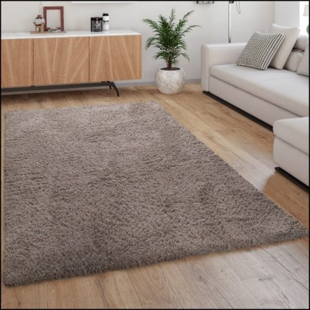 Eden Shaggy szőnyeg egyszínű szőnyeg barna 60x100 cm