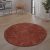 Eden Shaggy szőnyeg egyszínű szőnyeg rozsdabarna 80 cm kerek