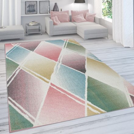 Paris gyémánt mintás design színes szőnyeg multikolor 160x220 cm