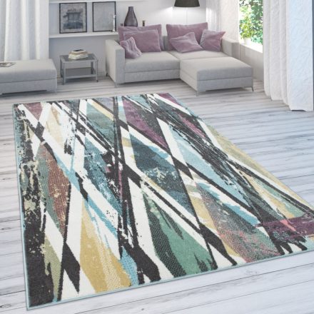 Modern szőnyeg absztrakt mintás designer szőnyeg rombusz színes 120x170 cm