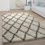 Shaggy szőnyeg rombusz mintával skandináv stílusú krém-antracit 60x100 cm