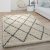 Shaggy szőnyeg nappaliba hálószobába rombusz skandináv szőnyeg - krém 120x170 cm