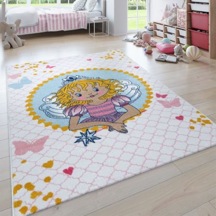 Lilian Lillifee hercegnő 3D szőnyeg lányoknak gyerekszőnyeg - krém 80X150 cm