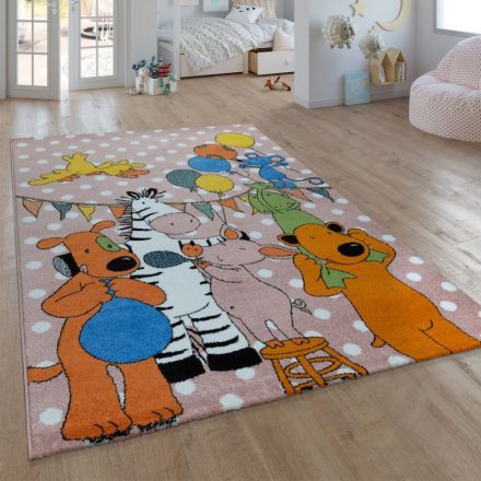 Gyerekszőnyeg játszószőnyeg - rózsaszín 80x150 cm