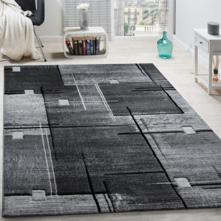 Geometria mintás modern designer szőnyeg - szürke 80x300 cm