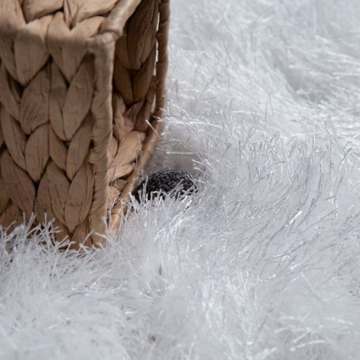 Shaggy szonyeg - extra hosszu szalu, modern, csillamos, feher, 120x160 cm, Star