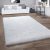 Star extra hosszú szálú Shaggy szőnyeg modern szőnyeg csillámos fehér 160x230 cm