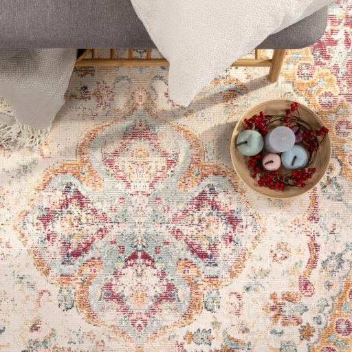 piros kulteri terasz szonyeg mandala mintaval 60x100 cm