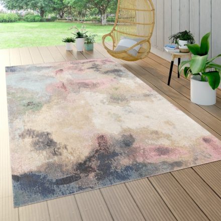 Kültéri szőnyeg teraszra absztrakt festett mintás vintage - színes szőnyeg 80x150 cm