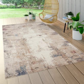 Kerek kulteri terasz szonyeg - teraszra erkelyre vintage hatasu, szines, 200 cm kerek