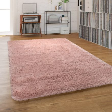 Shaggy szőnyeg egyszínű puha bolyhos szőnyeg rózsaszín 60x100 cm