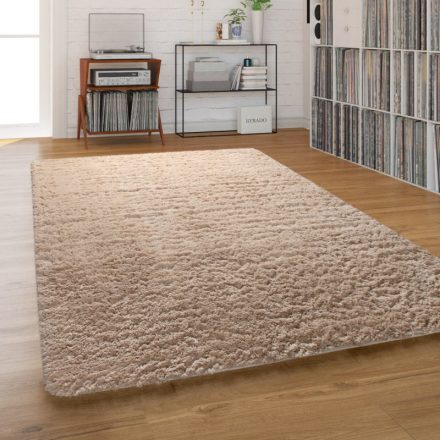 Shaggy szőnyeg egyszínű puha bolyhos szőnyeg bézs 60x100 cm