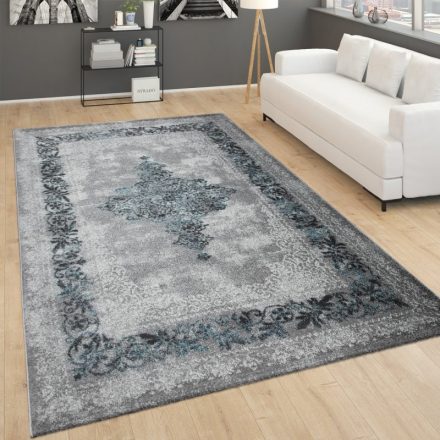 Klasszikus szőnyeg vintage hatású keleti mintával türkiz 240x340 cm