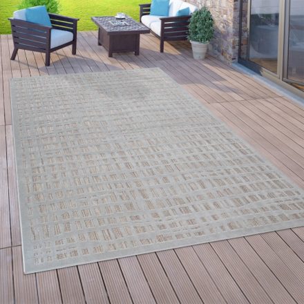 Kültéri és beltéri szőnyeg 3D design geometrikus szürke 160x220 cm