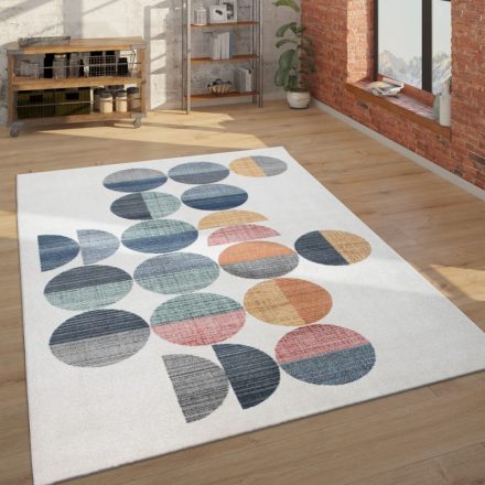 Modern szőnyeg 3D design szőnyeg kör mintával színes multikolor 120x170 cm