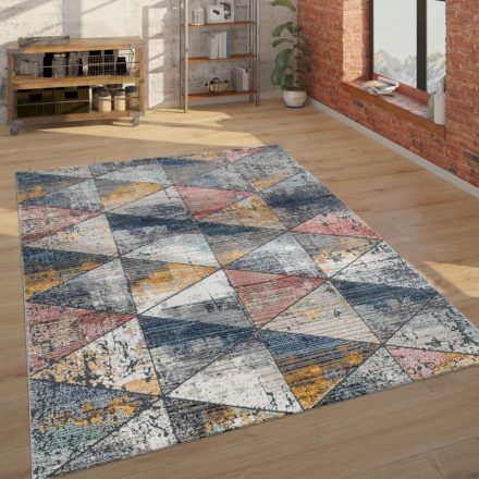 Modern szőnyeg 3D design szőnyeg absztrakt háromszög mintával színes 160x230 cm