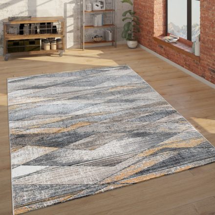 Sárga-szürke szőnyeg rövid szálú design szőnyeg absztrakt 240x340 cm