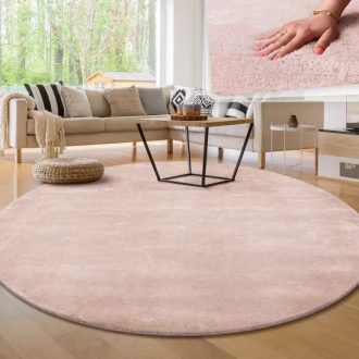 Rozsaszin moshato nappali szonyeg 200 cm kerek