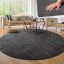 Antracit moshato nappali szonyeg 120 cm kerek