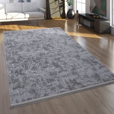 Klasszikus keleti mintás szőnyeg mosható rojtos antracit 120x180 cm