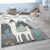 Multikolor állatos 3D hatású színes szőnyeg gyerekszobába láma gyerek szőnyeg 120x160 cm
