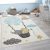 Krém 3D szőnyeg gyerekeknek cuki állatok hőlégballonnal gyerek szőnyeg 160x220 cm