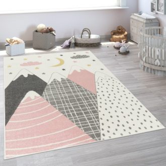 rozsaszin gyerekszonyeg hegy mintaval gyerekszobaba 120x160 cm