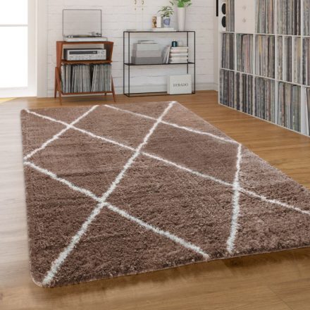 Shaggy szőnyeg skandináv bolyhos szőnyeg - bézs 160x220 cm